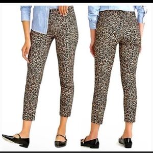 J Crew 'Winnie Pant'. Leopard Print, Women's 6